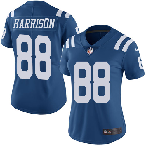 Indianapolis Colts #88 Limited Marvin Harrison Royal Blue Nike NFL Women Rush Vapor Untouchable jersey